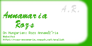 annamaria rozs business card